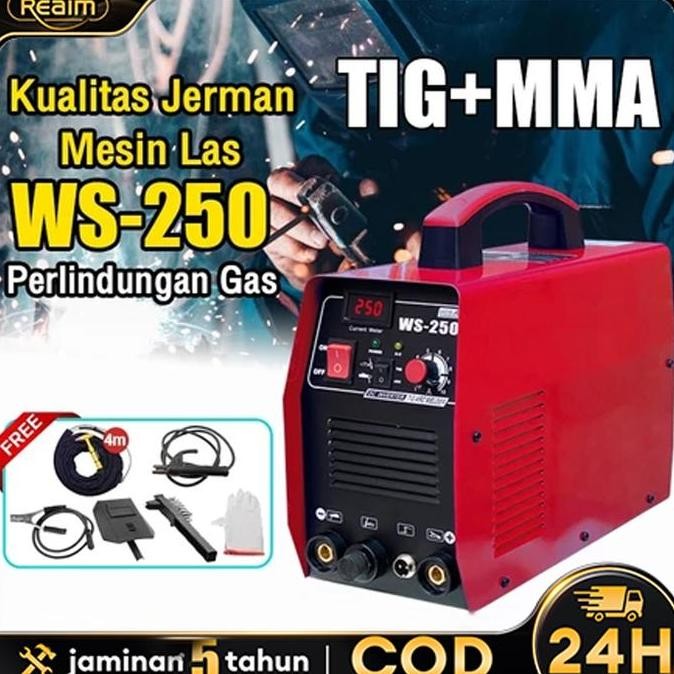 TIG&MMA 2IN1 Ws-250 mesin las Inverter Argon Spot Welding mesin las Listrik 450 Watt / Travo las Inv