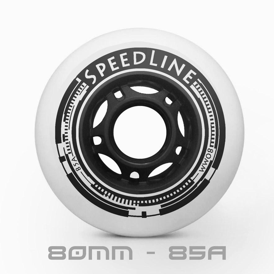 Wheels Inline Skate Speedline Ban Karet Sepatu Roda 80mm 85A