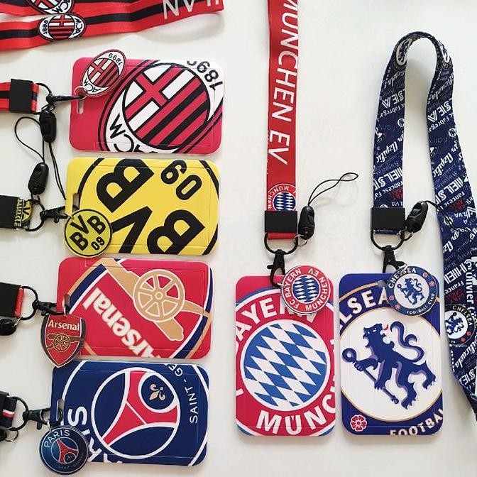 

Id Card Holder Bola Lanyard Kalung | Klub Sepak Bola Mu Madrid Chelsea Psg Bvb Milan Original