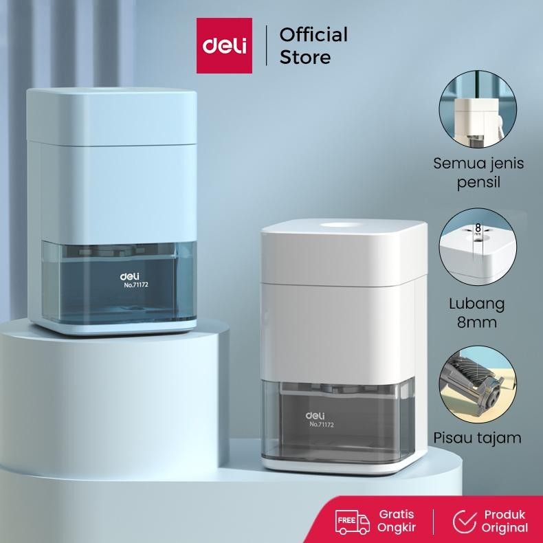 

Deli Rautan Pensil Putar / Rotary Pencil Sharpener LIGHT GREY 71172