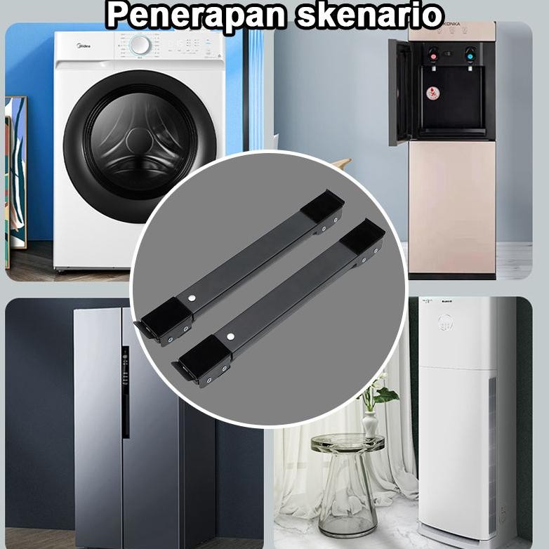 Roda Lemari Portable/dudukan kulkas/ roda kulkas 2 pintu/ Tatakan mesin cuci/kaki kulkas besi