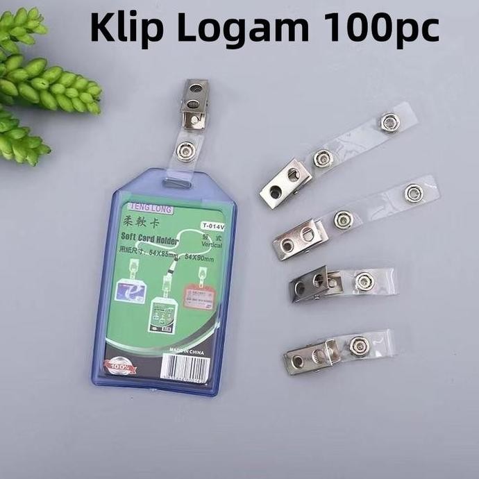 

Klip Jepit Id Logam 100Pcs | Jepitan Buaya Kartu Nama Panitia Kantor Original