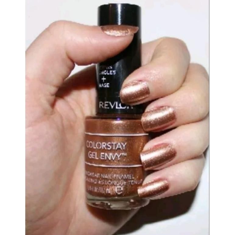 ORIGINAL Revlon Kutek Colorstay Gel Envy Double Down / Kutek Coklat Gold Revlon Original Kutek Jely