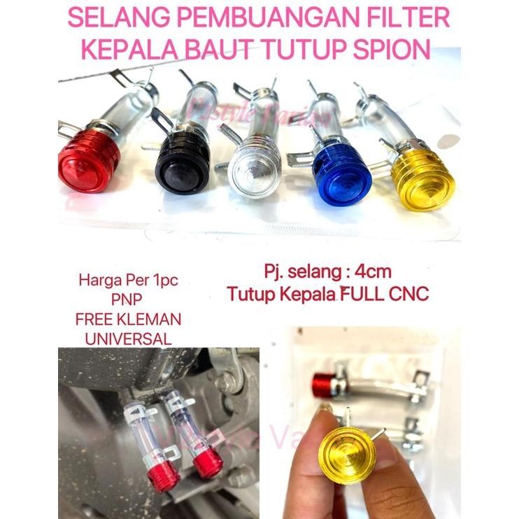 Fgk-24 Tube Drain Air Selang Filter Udara Beat Scoopy Nmax Aerox New Old Pcx Vario 125 150 160 New L