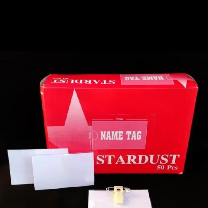 

Name Tag Jepit Peniti & Buaya Isi 50Pcs / Jepitan Id Card Original