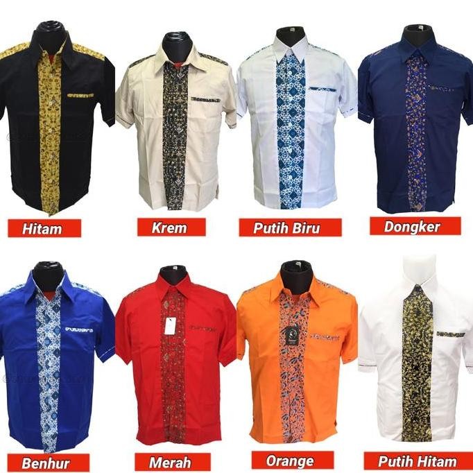 Kemeja Seragam Batik , Baju Kerja Batik , Seragam Kombinasi Batik , Seragam Batik , Baju Restoran Ba