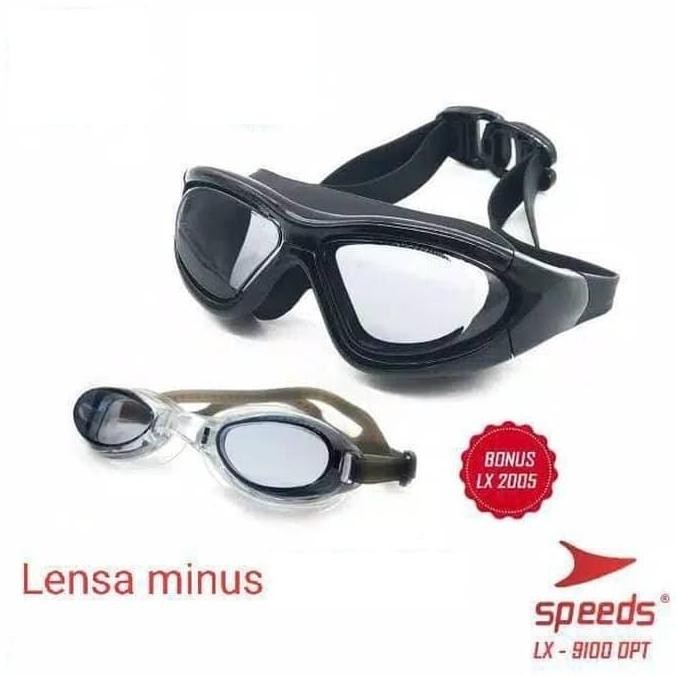 Kacamata Kaca mata renang Googles dewasa Lensa Minus 2 3 4 + - OPT9100