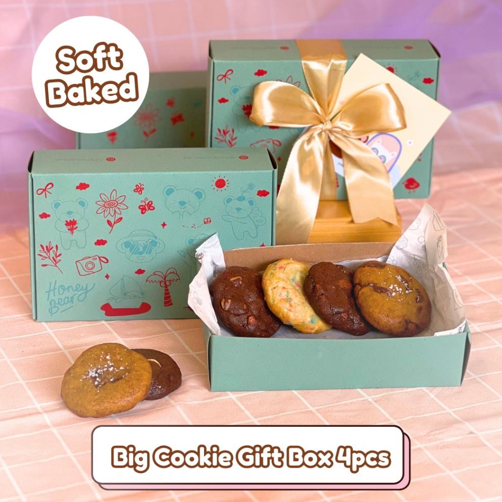 

Promoo!! Big Cookies Gift Box - 4 pcs | Kue Kering Hampers Cake Kado Ultah