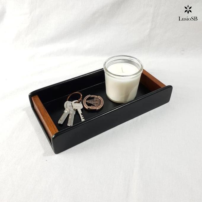 LusioSB Nampan Aesthetic Kayu Tray Kayu Hitam GTM