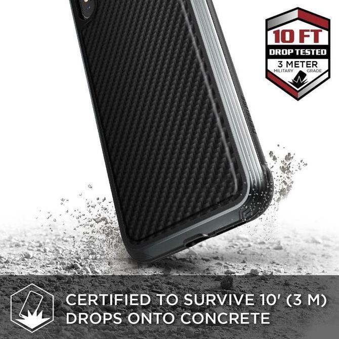 IPHONE XS MAX 6.5 X-DORIA DEFENSE LUX CARBON ORIGINAL CASE METAL SOFT Terlaris