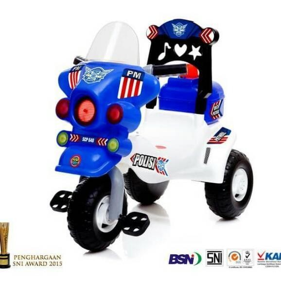 S Toys S640 Mainan Anak Mobil Dorong Sepeda Anak Roda 3 Ta Motor Polisi Scp640