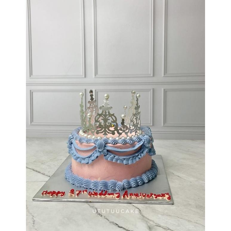 

Promoo!! Crown Cake Korean Crown Cake Kue Mahkota Korea Kue Viral Cantik Crown Cake 15 x 15