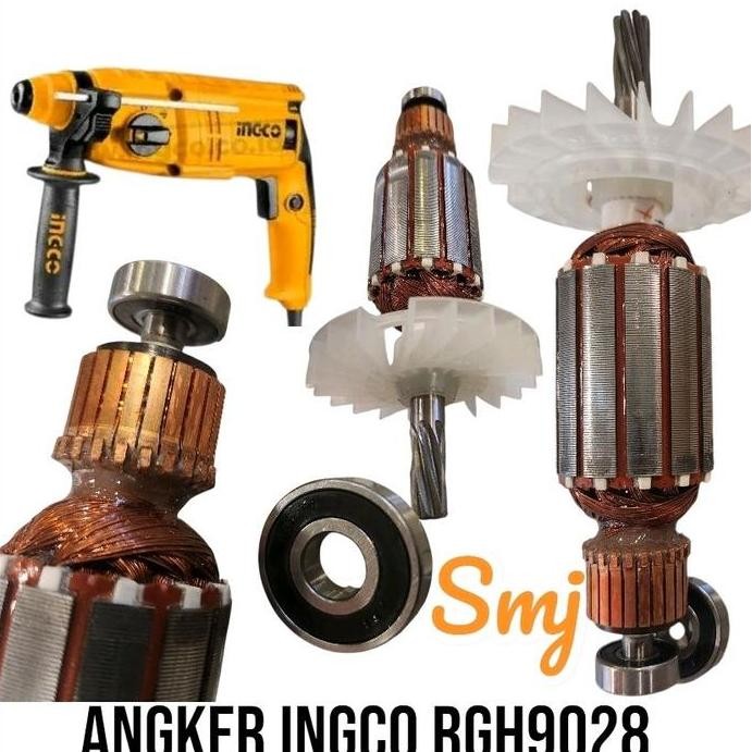 Baru (1) armature bor rotary hammer Ingco rgh9028 angker Ingco rgh9028 rotor mesin bobok Ingco rgh90