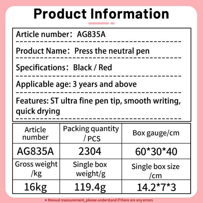 

SWG 12 pcs pulpen gel pulpen gel yang dapat ditarik tinta hitam 0,5 mm