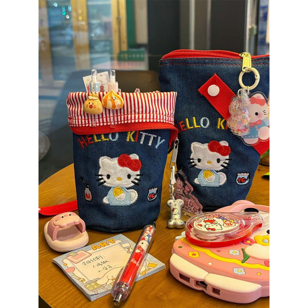 

Kotak Pensil Ember Genggam Hello Kitty#Kantong Alat Tulis Lucu#Tas Organizer Makeup