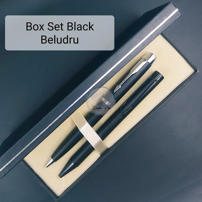 

SWG Kotak pulpen Set Hitam Hardcase Set Beludru, Pen Holder muat 2 Pena