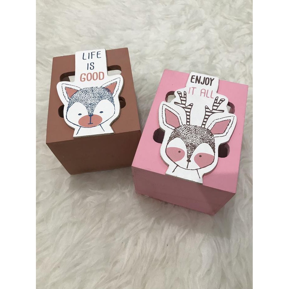 

SWG Tempat alat tulis kantor import Thailand lucu karakter deer fox cutesy