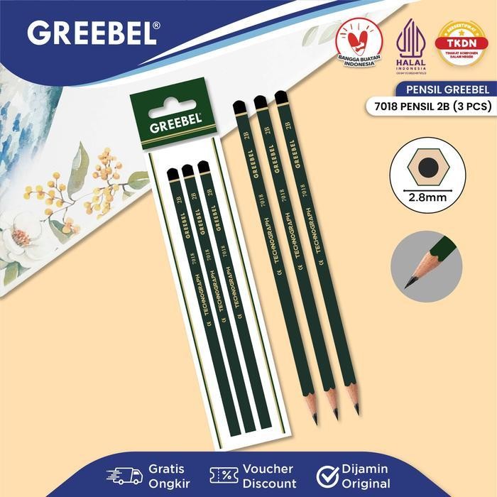 

SWG GREEBEL Pensil Tulis 2B (7018) / Pensil Kayu / Pensil Lucu / Grafit / Graphite / Pensil Ujian Sekolah / Pensil Gambar