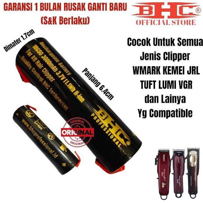 Bhc Battery Tipe C Li Ion Original Baterai Mesin Cukur Rambut 3000Mah 3.7V Garansi Batre For Wmark T