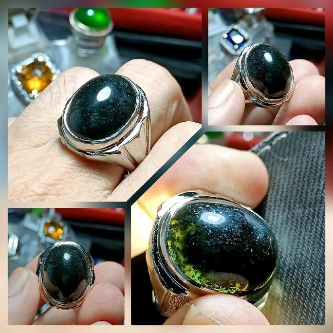 Baru Batu Cincin Badar Besi Hitam Tembus Harga Termurah Rings
