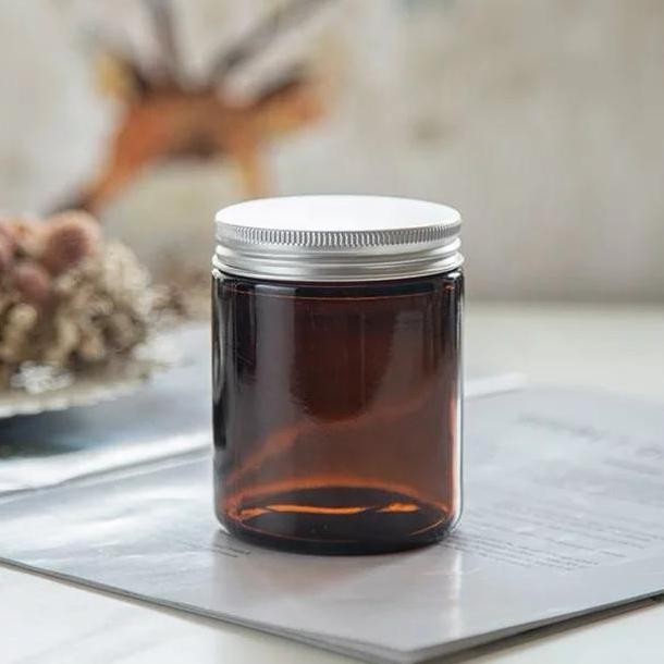 Jar Kaca Amber 200Ml / Jar Lilin Kaca Amber 200Ml / Jar Amber Glass