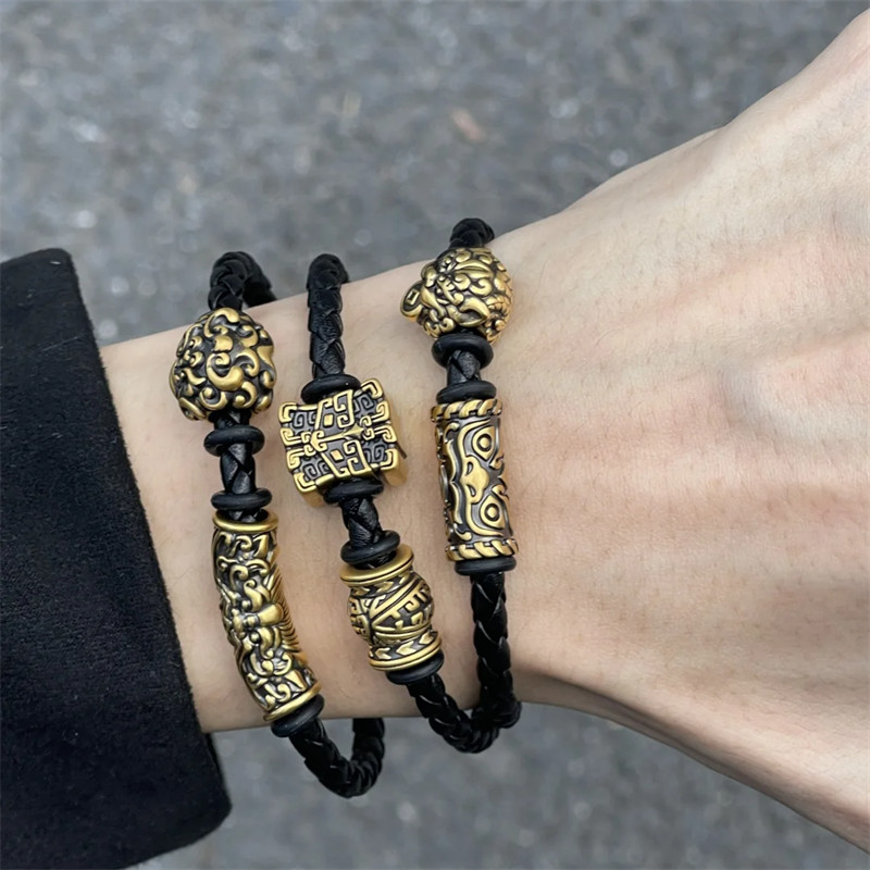 Gelang Manik Keberuntungan Pixiu Dewa Kuno Tren Retro Baru Pria