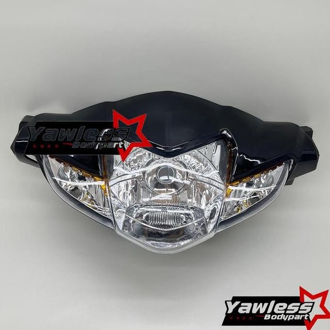 BATOK KEPALA DEPAN REVO ABSOLUTE 110 + LAMPU / PALA DEPAN REVO ABSOLUTE + VISOR ATAS ORIGINAL DAN TE