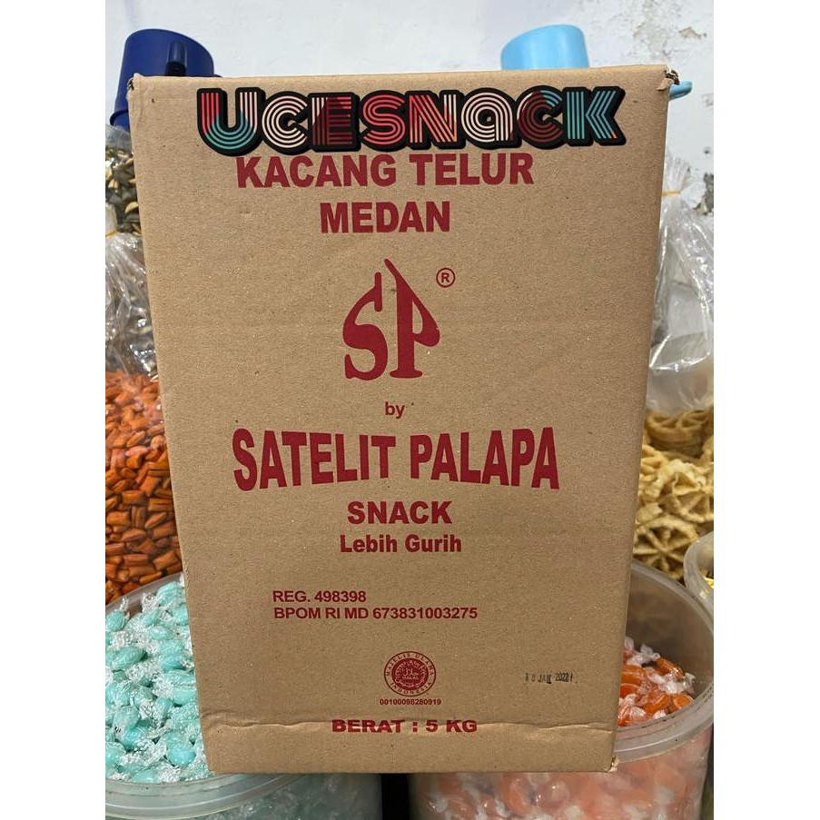 

Produk Baru!! Kacang Telur Medan Satelit Palapa 5Kg Snack Kiloan Renyah