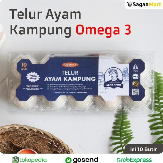 

Produk Baru!! Telur Ayam Kampung Omega Isi 10 Butir - Abah Anom Segar Sehat