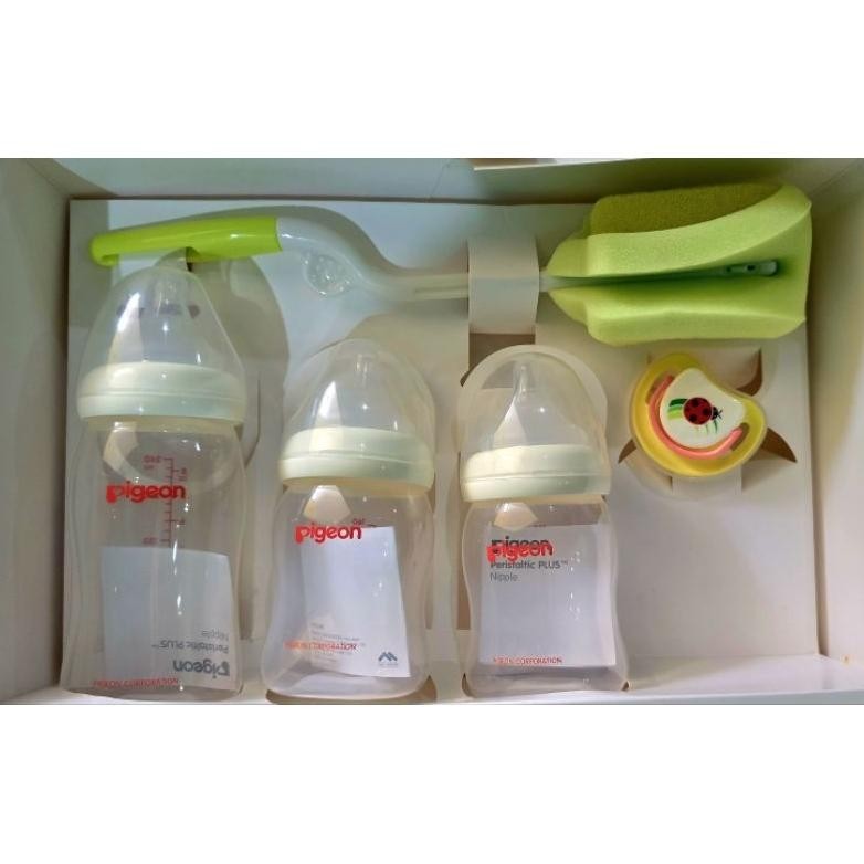 Pigeon Newborn Starter Botol Susu Pigeon Newborn Wide Neck Peristaltic Plus Nipple | Botol Susu Pige