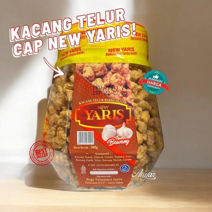 

Produk Baru!! Kacang Telur Bawang Yaris Pedas Renyah 500 Gram