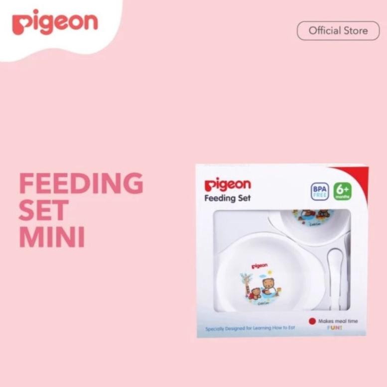 Pigeon Feeding Set Mini  /  perlengkapan makan bayi / Mangkok Sendok Set Makan Bayi Pigeon Original