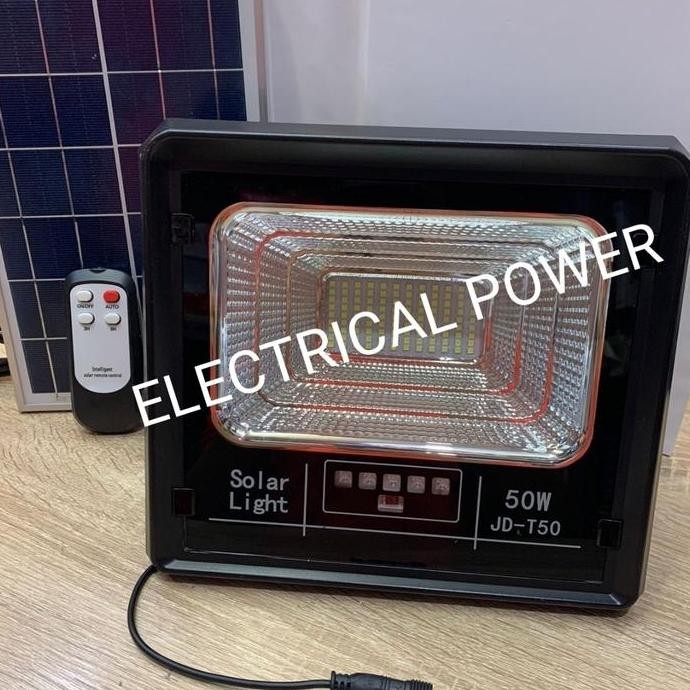 Lm Lampu Sorot Led Solar Panel 50 Watt Tenaga Surya