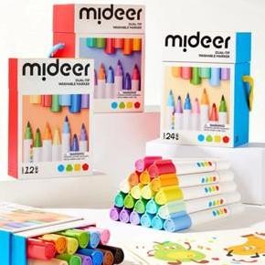 

Hightune & Mideer Dual Tip Washable Marker 24 36 Colors Spidol Warna Mainan Edukasi Anak Permainan Toys