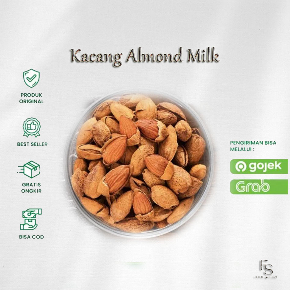 

Almond CANGKANG Roasted Rasa Butter Milk/susu ALMOND CANGKANG RASA SUSU OLEH2 HAJI/UMROH 250gr