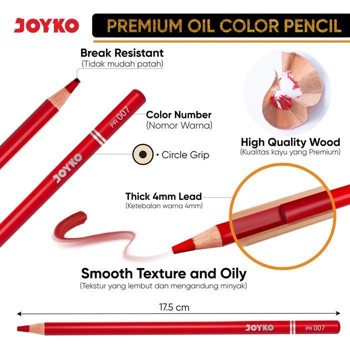 

Sp Joyko Premium Oil Color Pencil Pensil Warna Cp-Tc126