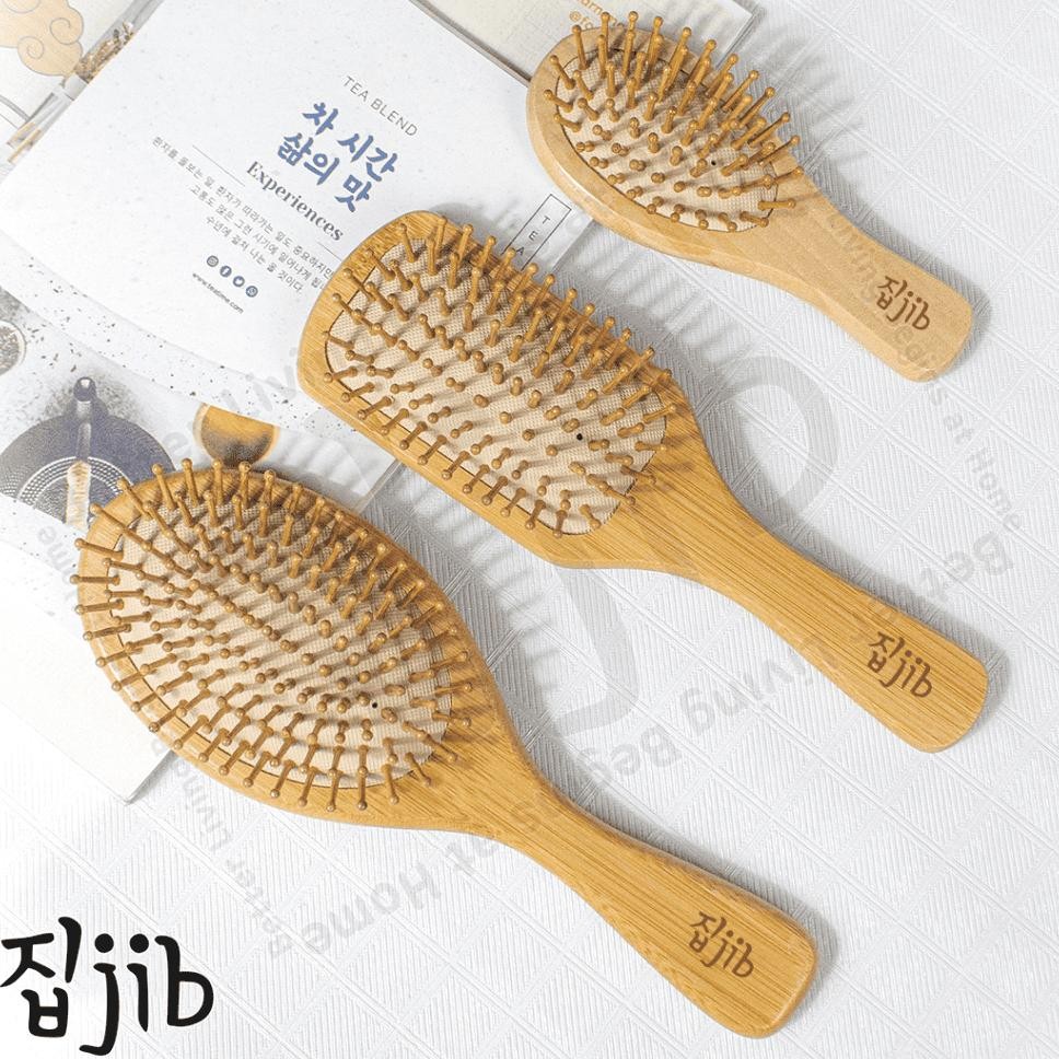 Sisir Rambut Anti Kusut Rontok Kayu Bambu Jib Hairbrush