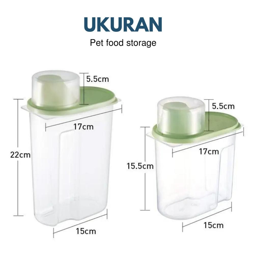 Df-8 Pet Food Storage - Tempat Penyimpanan Makanan Kucing Anjing - Pet Food Storage Jar - Toples Mak