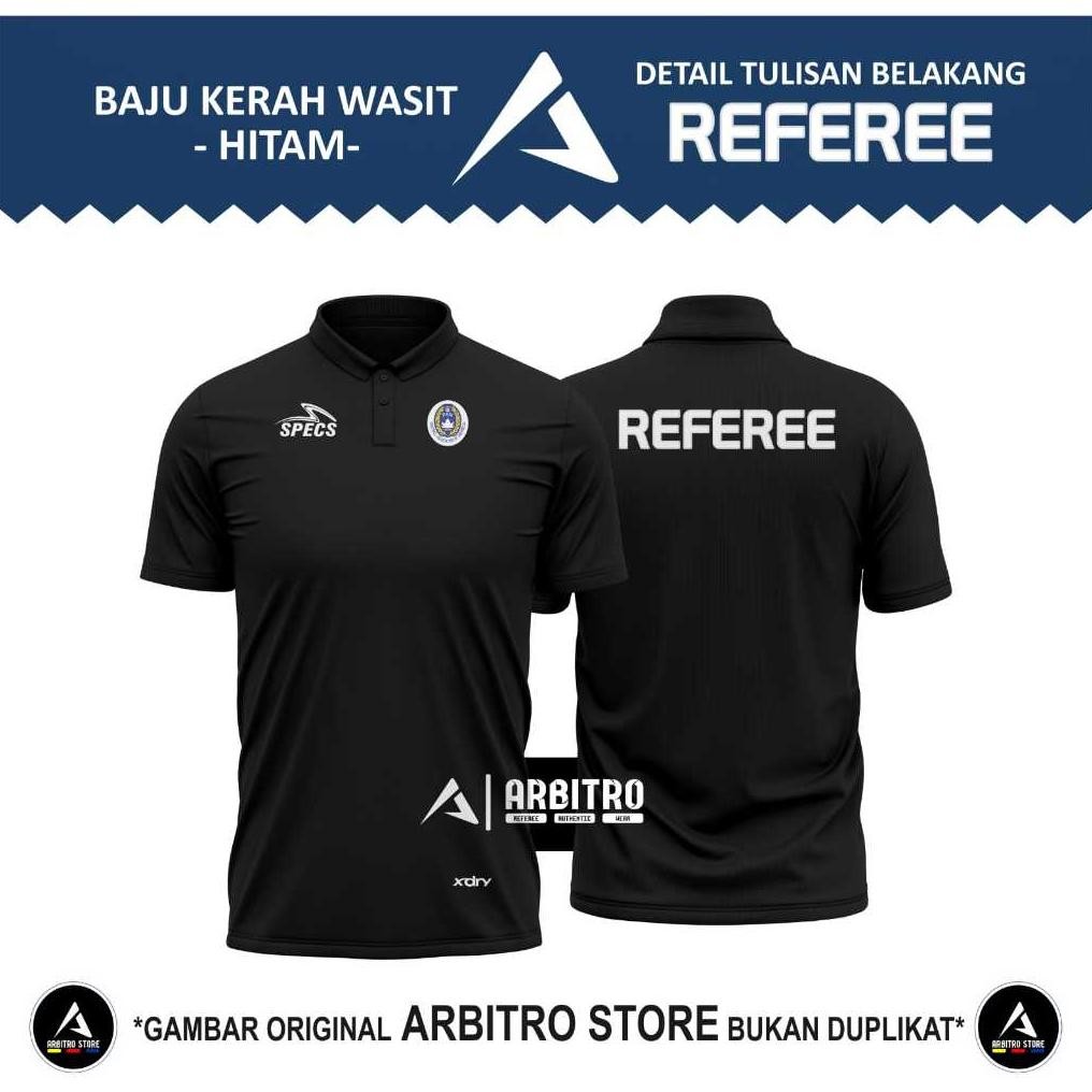BAJU WASIT SPECS BRI LIGA 1 - WANGKI HITAM :  REFEREE- MATCHCOMMISIONER - COACH - Nugi