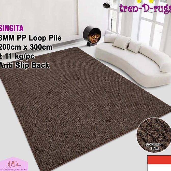 Tren-D-rugs karpet jumbo besar permadani polos ruang tamu 200x300 NMs