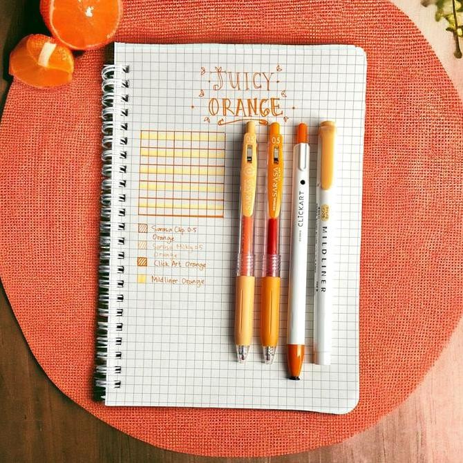 

BEBAS ONGKIR - Paket Bundling Alat Tulis Zebra Juicy Orange Free Notebook Grid A5