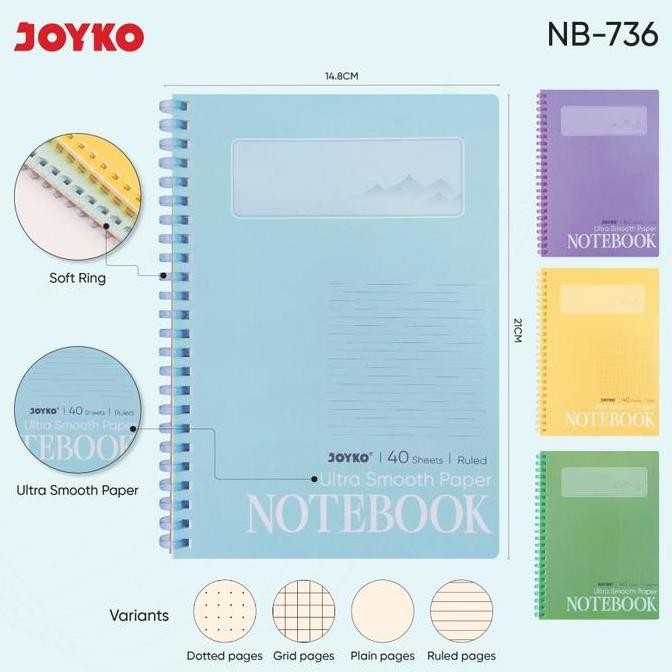 

Open DS] Buku Tulis Catatan Bergaris Ruled Notebook Joyko NB-736 A5