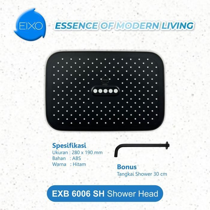Shower Head Stylish Eixo Bufalo Exb 6006Sh - Tangkai Stainless Steel 201 Dan Shower Head Abs Plastik