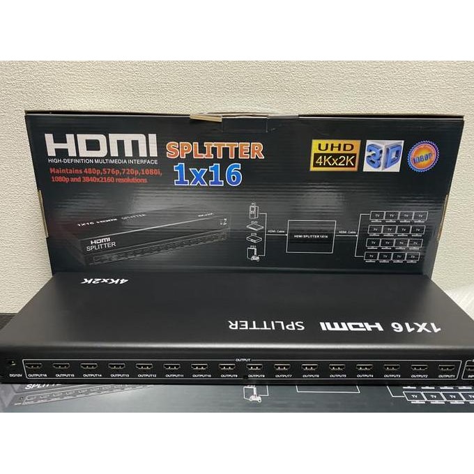 HDMI SPLITTER 16 port / HDMI Splitter 16port 1080p full HD 1-16 Terlaris