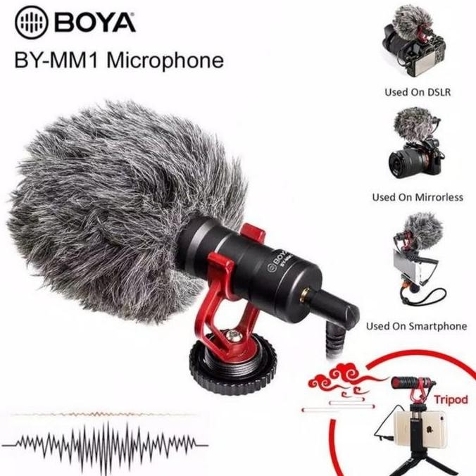 BOYA BY-MM1 Mini Microphone Mic Boya MM1 DSLR Camera Smartphone Ori Terlaris