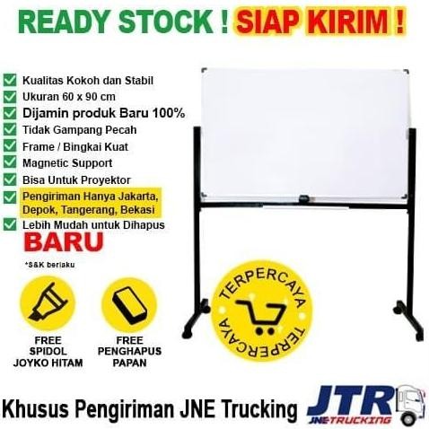 

TERLARIS - Whiteboard / Papan Tulis Magnetic SAKANA 60x90 cm ( Single Face Kaki )