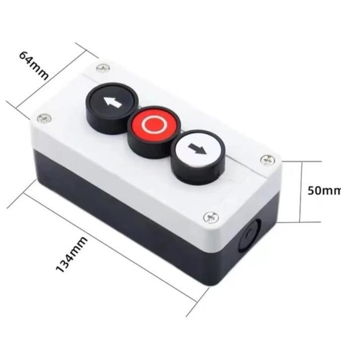 3 Holes Control Switch Push Button Box No-No- No / No-Nc-No