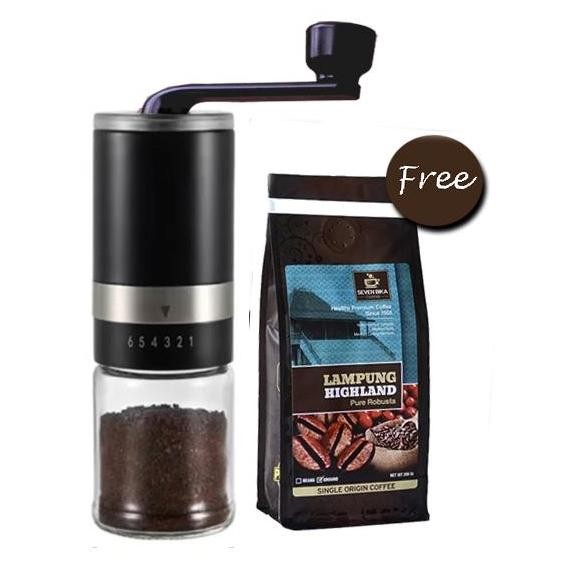 

NEW Grinders Black High Quality Free Lampung Pure Robusta 200 Gram