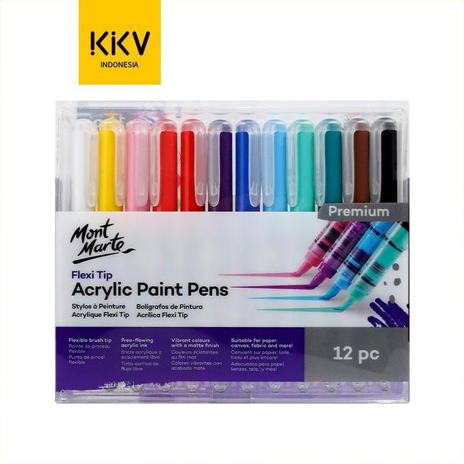 

OHSOME - Mont Marte MPN0130 Acrlic Paint Pen Spidol Akrilik 12 Set