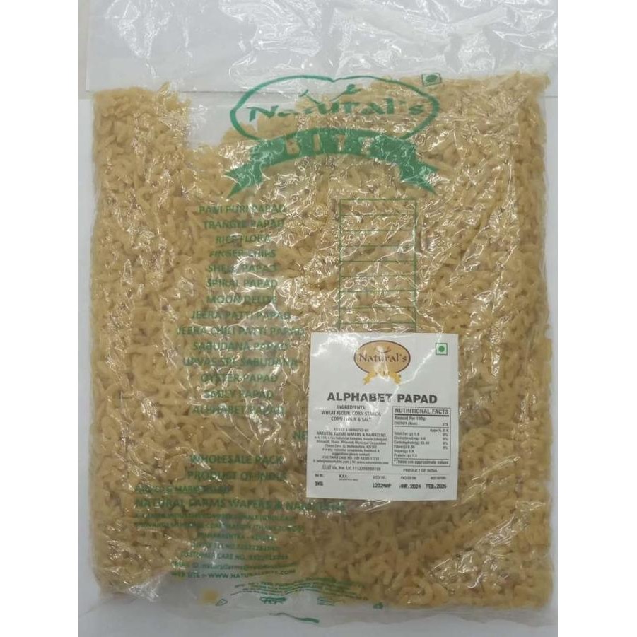 

(:(:(:(] Natural Alphabet Papad 1 kg